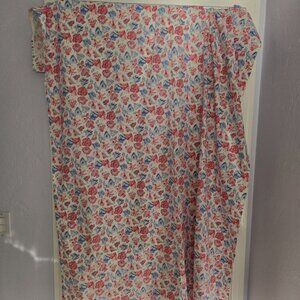 Laura Ashley  Fabric Sweet Pea Custom.Shower Curtain, valance, tissue box covers